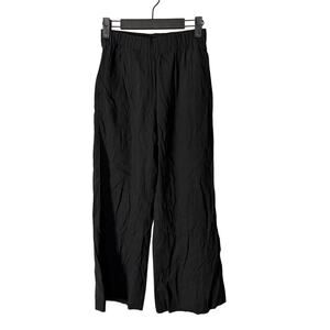Falconeri Linen Wide Leg Pull‎ On Pant Black Size XS